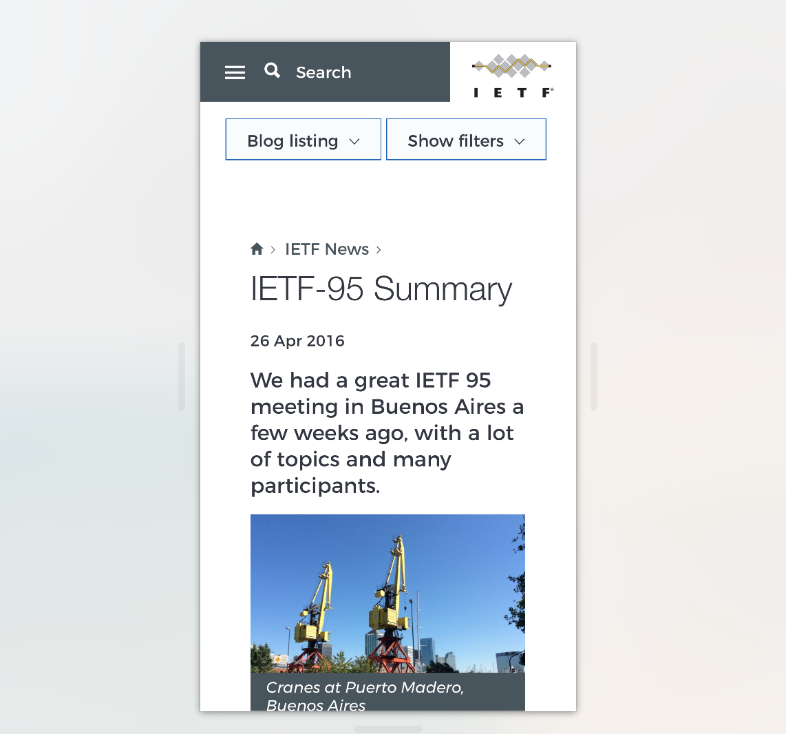 Screenshot IETF Blog 2