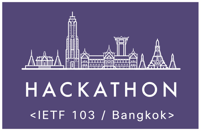 IETF Hackathon Bangkok laptop sticker