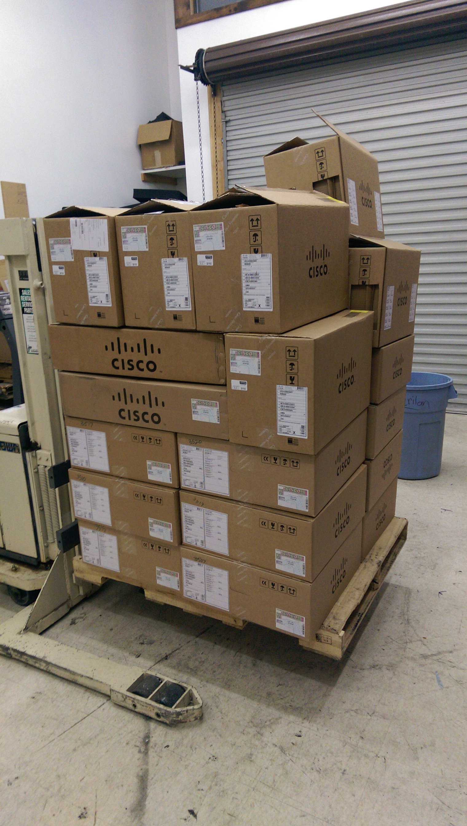 Pallet of networking gear for IETF 91